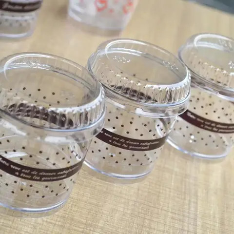 MingYu Best-selling  Plastic Cups for Food Pudding Yogurt Mousse Cup with Lid