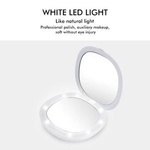 Mini Beauty Led Mirror Double Sides Pocket Make Up Mirror Led Makeup Mirror With Light