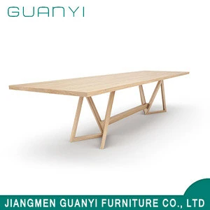Modern design high quality restaurant furniture dining full wood dining table