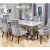 Import Modern living room furniture stainless steel dining tables and chairs set marble top dining table dining table set for home from China