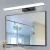 Import modern minimalist waterproof long black LED mirror cabinet lamp  for bathroom makeup from China