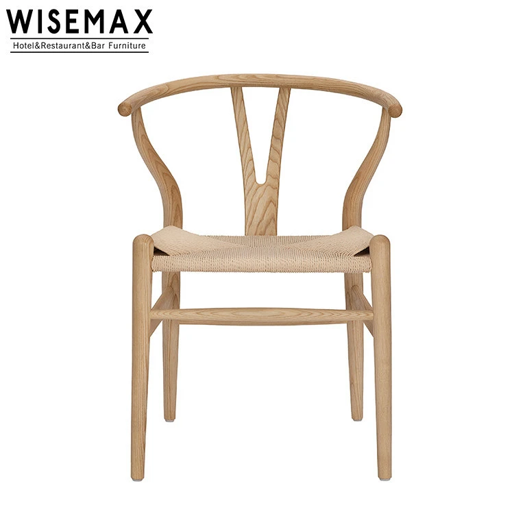 Modern restaurant furniture wooden dining chair creative Y chair wishbone chair for sale