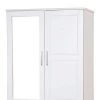 Modern Wood Wardrobe/Armoire/Closet with Mirror and 3 Drawers Optional Additional Shelves Sold Separately home use furniture