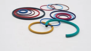 Molded rubber products with PTFE coating