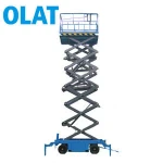 Movable scissor lift aerial working platform