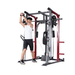 Multi gym equipment smith machine with power rack