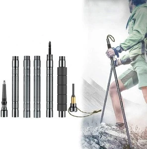 Multi-purpose  Hiking Trekking Sticks Poles Aluminum Walking Poles for Hiking Mountaineering Camping  Adventure