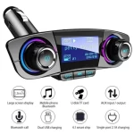 Multifunctional 1.3 Inch LED Display Hands Free Wireless Car Bluetooth FM Transmitter With Dual USB Charger