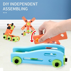 Multifunctional DIY Assembling Pretend Play Tool Toys Simulation Repair Tool Toys Toolbox Kit Nut Combination Toys For Children
