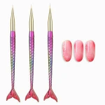 Nail Art Line Painting Brush Crystal Acrylic Thin Liner Drawing Pen Mermaid Manicure Nail Brush