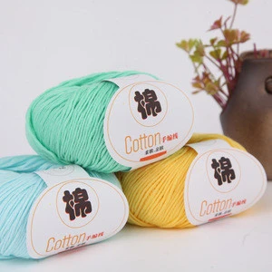 natural color 100% organic cotton yarn hand knitting yarn cotton