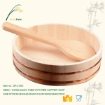 NATURAL WHITE PINE WOOD SUSHI TUB RICE TUB
