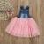 Import NEW 2020 Girl  Jeans Dress with Lace Sleeveless Design girls dresses kids baby clothes from China