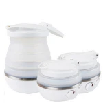 New 600ml 100-240v High Quality Travel Home Smart Portable Silicone Mini small Hotel Collapsible Foldable Electric Kettle