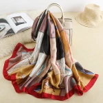 New Arrivals High-Quality Silk Scarves Look Good For Women Silk Scarf Beach Shawl