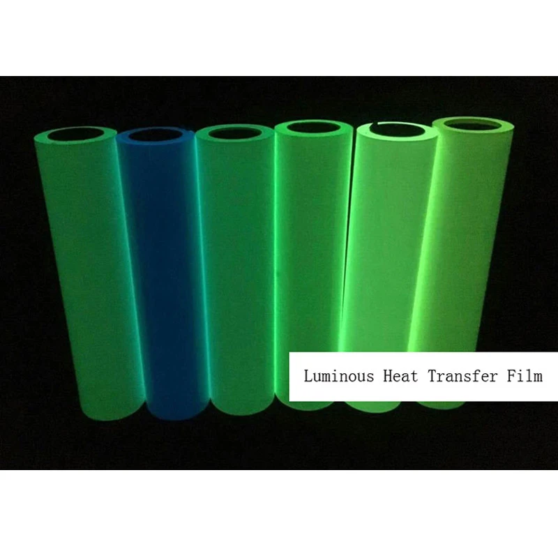 New Color Factory wholesale 50cm*25m PU Luminous Heat Transfer film High Quality PU vinyl film RB-VL50