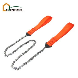 New Coming 26 Inch Full Cutting Blades Pocket Chainsaw, Orange Strap Hand Chainsaw with Blades on Every Link