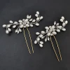 New Crystal Hair Clip pearl jewelry Bridal Hair Accessories 2 Pieces/set