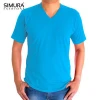 New Design 100% Cotton Cheap Quality Single Jersey Breathable Everyday Use V-Neck Men T Shirt