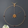 new design antique metal clock  modern home interior decoration creative hanging wall clock for living room