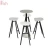 Import New Design Cement Comercial Furniture Circle Center High Tea Table  Metal Base Concrete Chair And Bar table from China