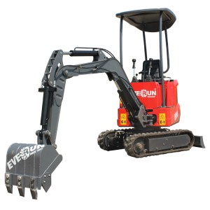 New Design Mini Digger ERE10 Pro 1Ton Earth-Moving Machine Small Crawler Excavator With Boom deflection And Euro Quick Hitch