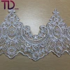New design organza lace fabrics wedding dress lace flower applique embroidery patch designs