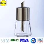 New design stainless steel cap and glass coffee sugar dispenser