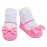 New design wholesale plain white baby socks anti slip thermal