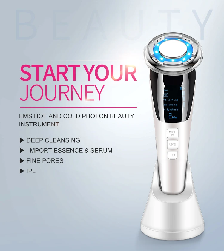 new ems rf photon face beauty machine  shaping wrinkle removal facial massage machine device