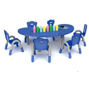 New food grade table school furniture 6 seater plastic table and chair other baby high quality