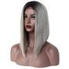 New product synthetic lace front wig silky straight wave handmade synthetic lace wig ombre color synthetic hair wig