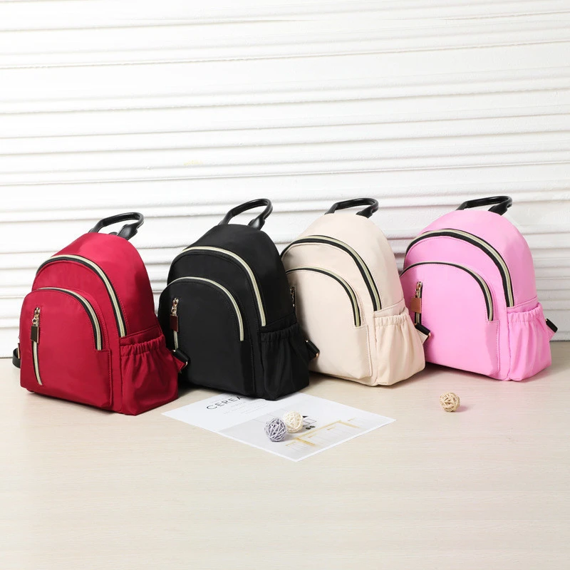new solid color mini backpack fashion simple women bag travel backpack