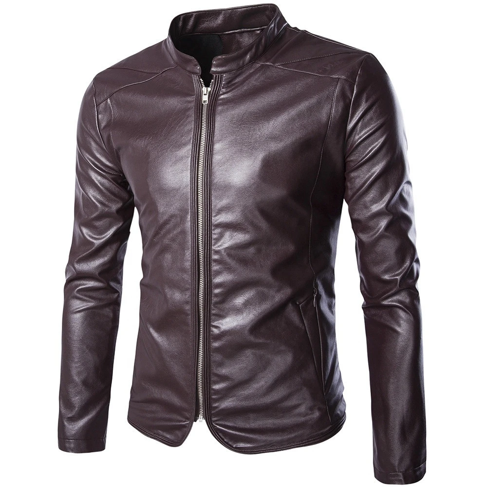 New style mens leather Jacket Fashion leather jacket