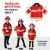 New style modern retend play toy  sets kids firefighting career fireman dress up costume set