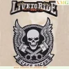New style Skull Logo Embroidery textile Patches Iron On Garment Badge
