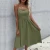 Import New Sweet Loose Dress Girl Wholesale Spaghetti Strap Solid Color Backless Linen Dress from China