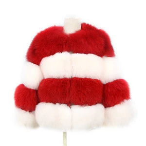 New Wholesale Children Clothes Girls Coats Kids Real Fox Fur Coat Baby Winter Jacket