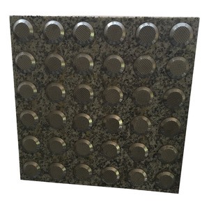 Non-slip Circle Dots Black Granite Tactile Paving Stone Tile