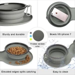Non Slip Silicon Antislip Adjustable Spill Proof Dog Bowl For Drinking Water