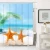 Import Ocean Scenery design printed fabric shower curtain polyester bathroom curtain from China