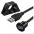 Import oem car dash flush panel mount USB 3.0 A male to A female extension cable with round panel mount from China