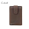 OEM ODM Amazon hot selling cowhide leather leisure RFID blocking credit visa atm business smart mens CONTACTS card holder