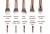Oem your brand new foundation high quality eyeshadow 10 pcs professional marble makeup brushes