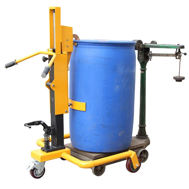 Oil drum lifting and handling equipment used in warehouses and factories