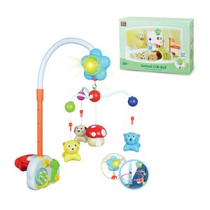 online selling kids toys plastic animal baby musical mobile bed hanging toy cute mobile musical baby bed bell toy