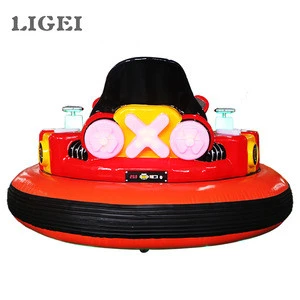 Outdoor Indoor amusement ride double seats rechargeable kids bumper car with music