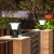 Import Outdoor solar garden pillar post light with bi-color from China