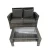 Import Outdoor wicker rattan 2 seat double sofa garden chair and table set furniture from China