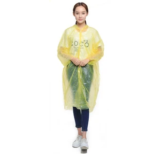 Outdoors ponchos Disposable dustproof rainproof emergency clothing waterproof PE hooded raincoat